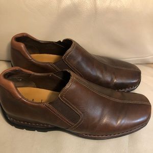 Mens Cole Haan Dark Brown Leather Loafers Preowned